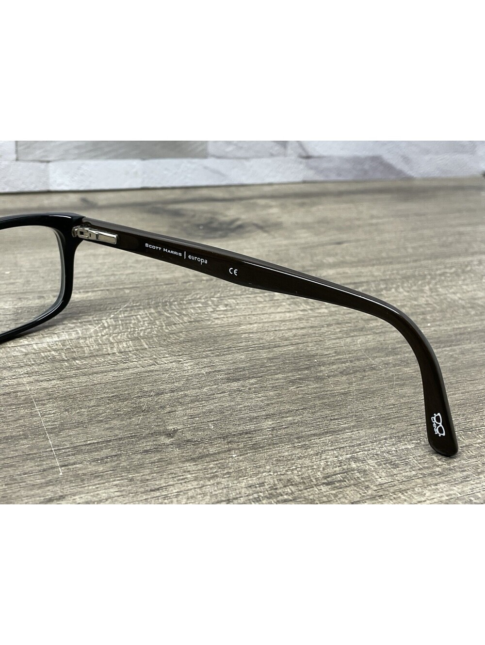 Scott Harris Eyeglasses Sh273 C3 53[]16-140 Full Rim Black Brown Wood Frames View 5